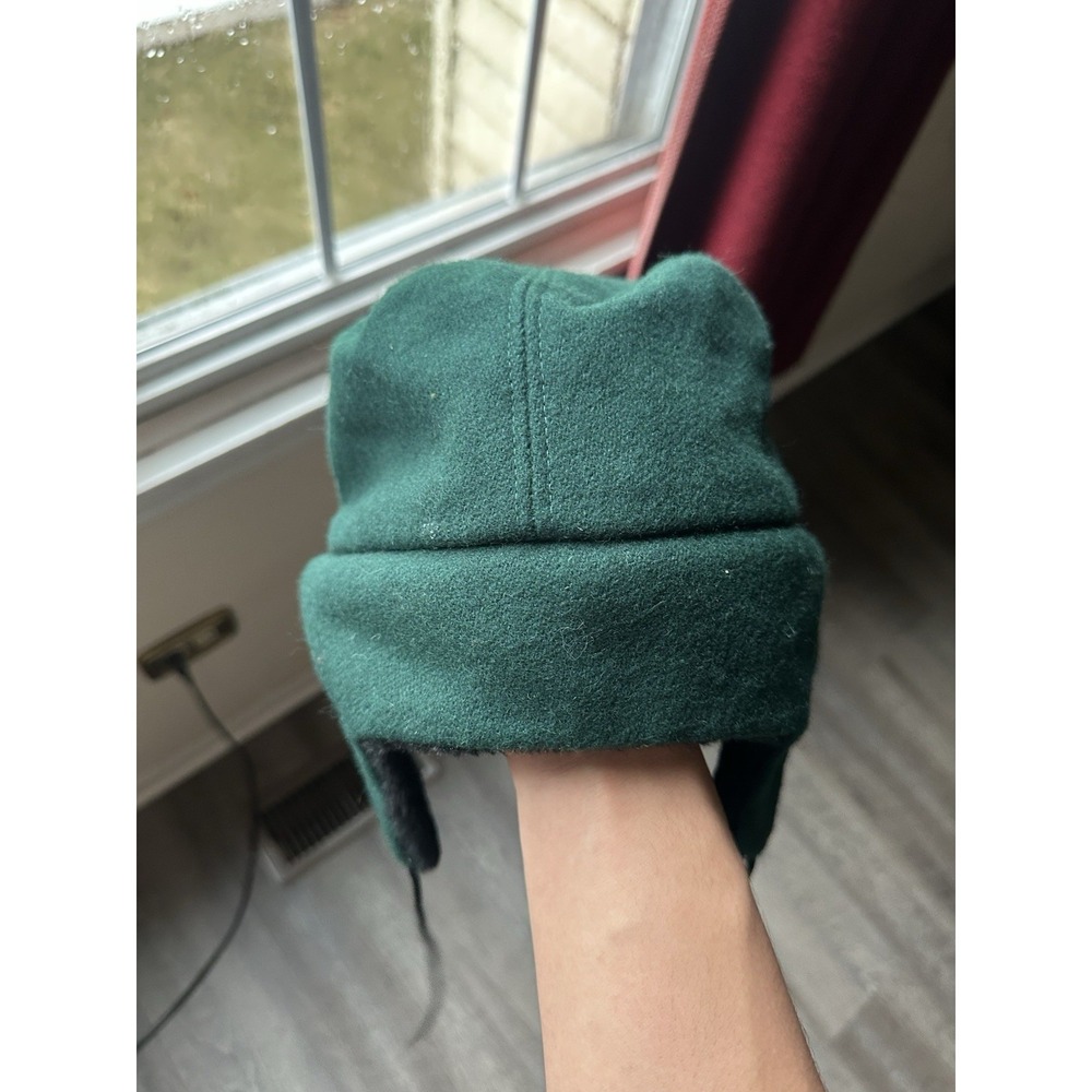 Vintage LL Bean Gore-Tex Adult Size XL Double Ear Flaps Hat Cap USA Green - Picture 6 of 10
